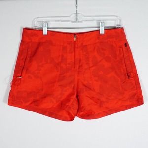 Tommy Hilfiger Womens Short Shorts Size Medium Floral Red Cotton Hot Pants
